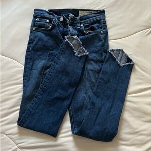 Rag & Bone frayed leg skinny Jean